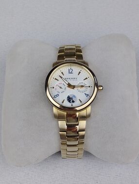 Sperry Top Sider Gold-Tone Bracelet Watch.